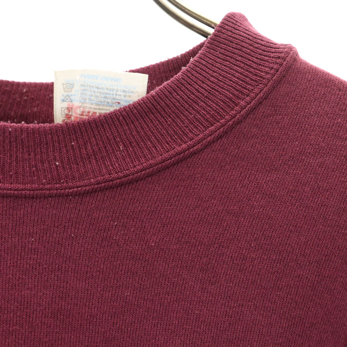 Hanes ヘインズ 90s オールド バックロゴ ボーンズ 長袖 スウェット トレーナー L ボルドー BONES スカル メンズ