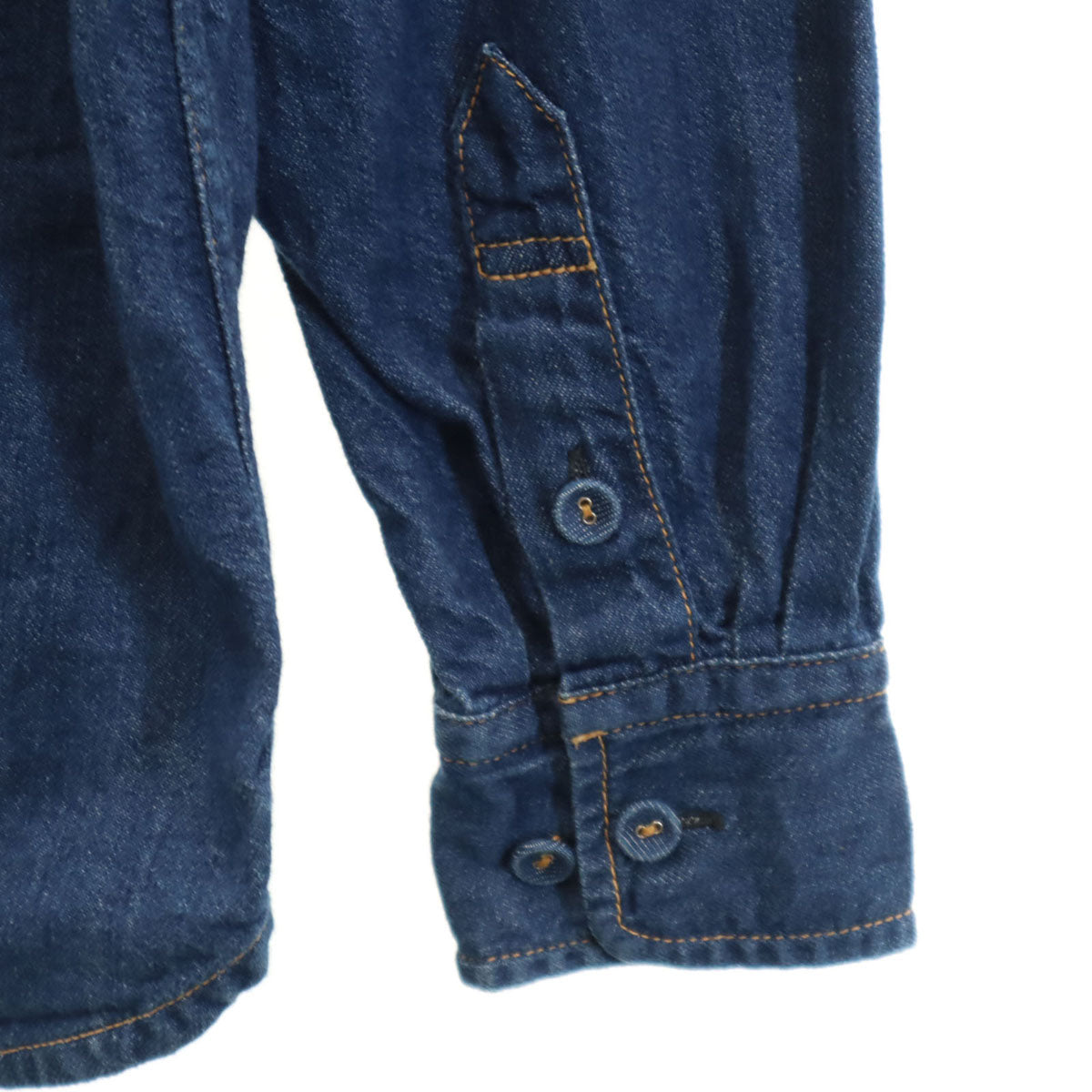 BRU NA BOINNE ブルーナボイン 日本製 長袖 デニム ボタンダウンシャツ 1 インディゴブルー メンズ