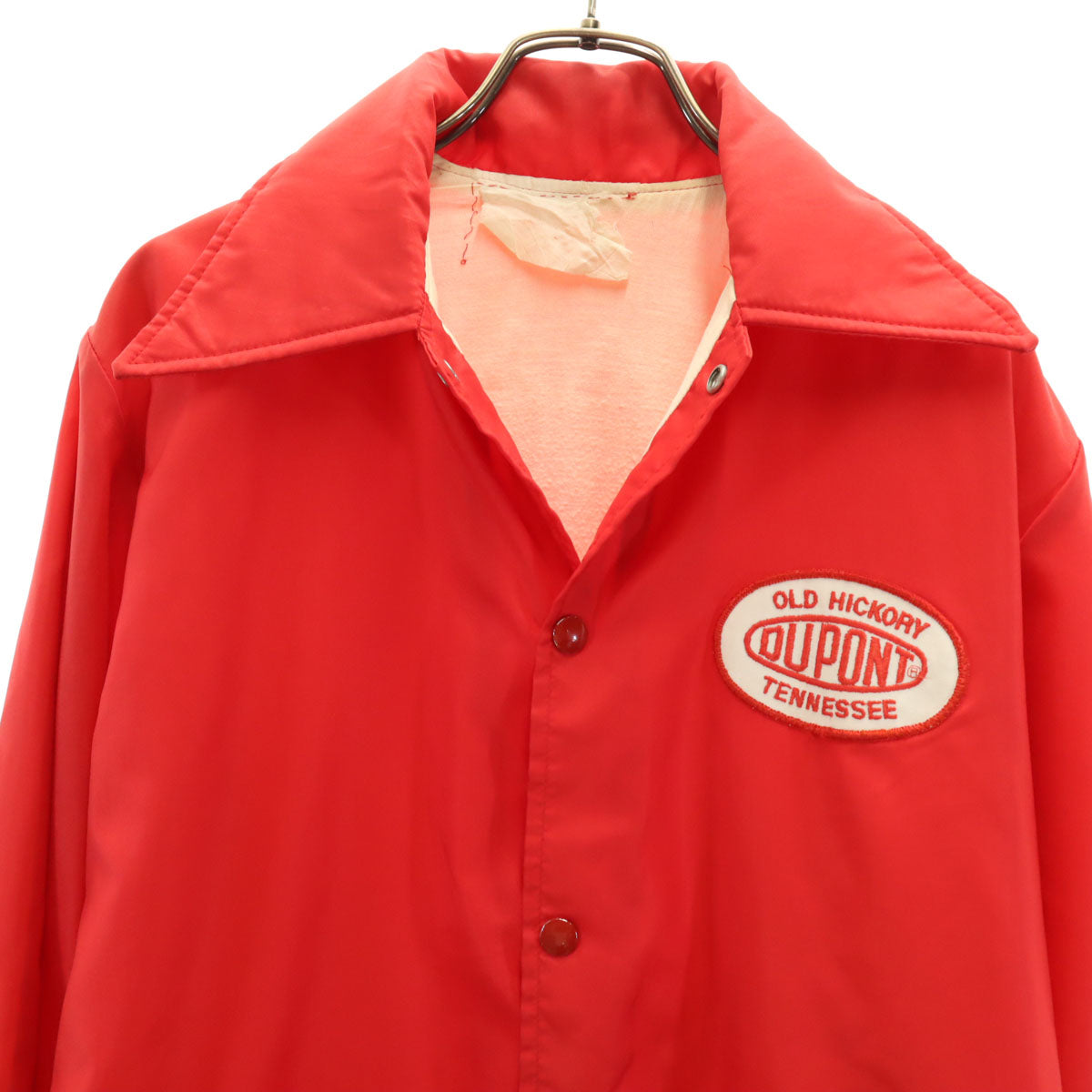 70s 80s ヴィンテージ デュポン社ワッペン コーチジャケット レッド系 メンズ