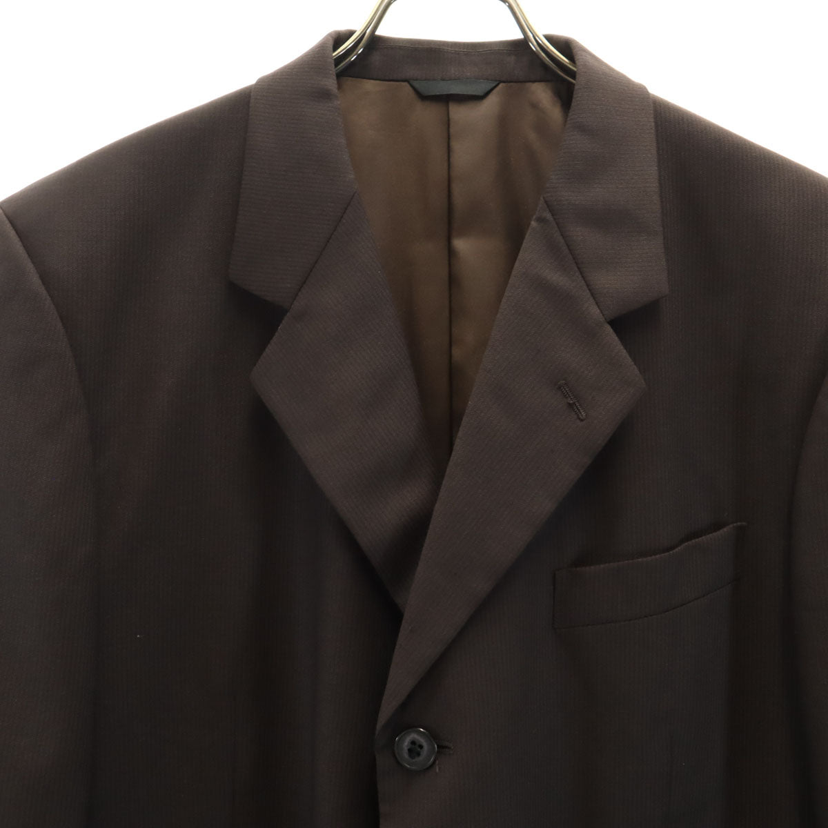 Yohji Yamamoto D'URBAN A.A.R ヨウジヤマモト ダーバン ダーバン ストライプ柄 テーラードジャケット B-L ダークブラウン ブレザー メンズ