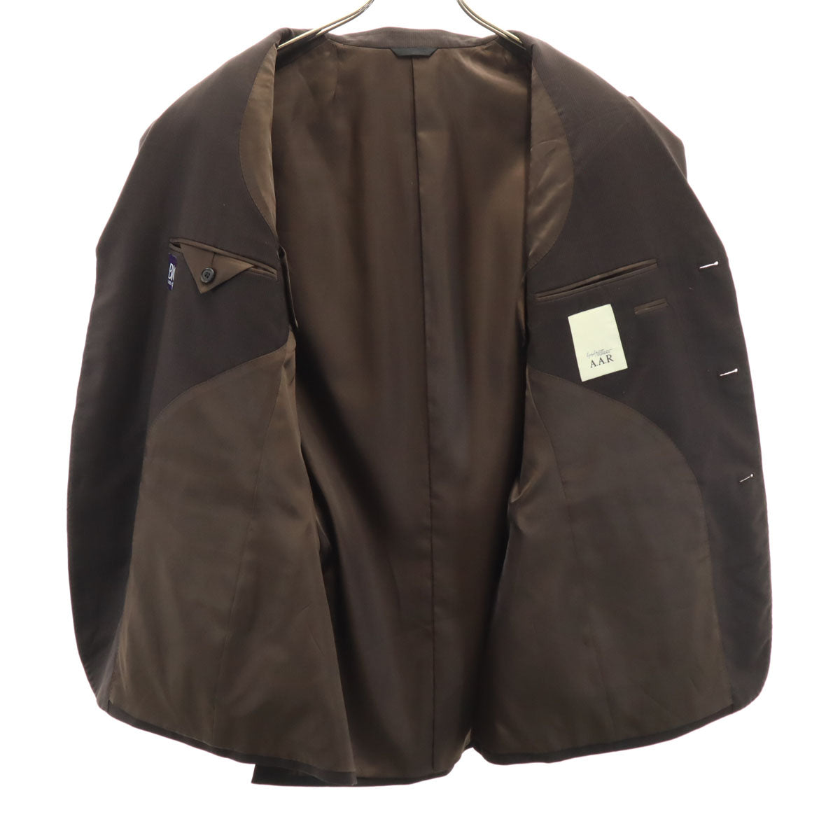 Yohji Yamamoto D'URBAN A.A.R ヨウジヤマモト ダーバン ダーバン ストライプ柄 テーラードジャケット B-L ダークブラウン ブレザー メンズ