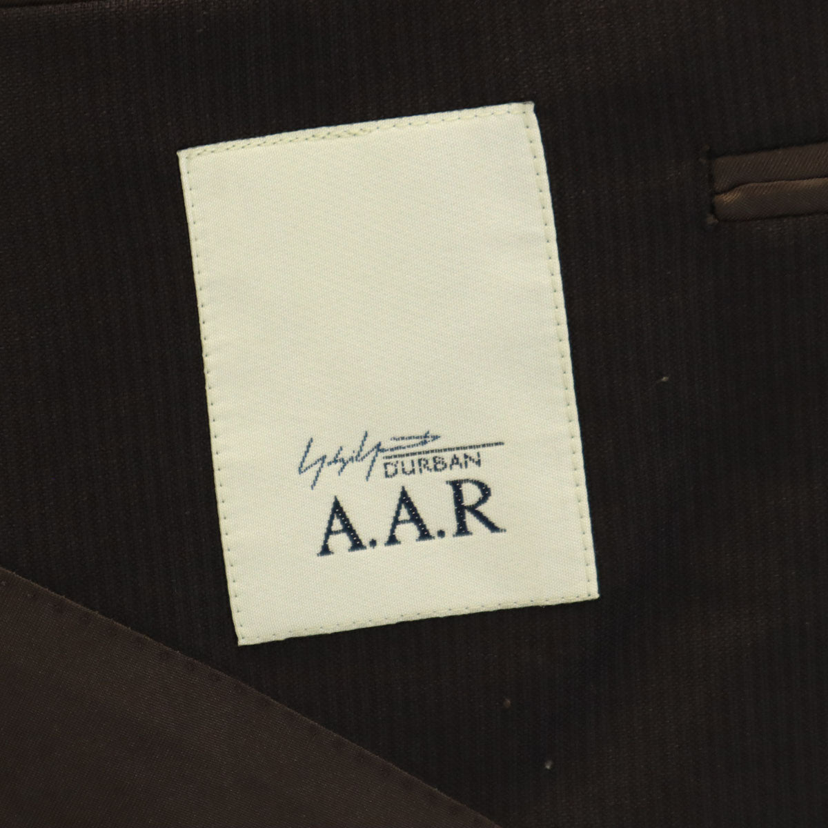 Yohji Yamamoto D'URBAN A.A.R ヨウジヤマモト ダーバン ダーバン ストライプ柄 テーラードジャケット B-L ダークブラウン ブレザー メンズ