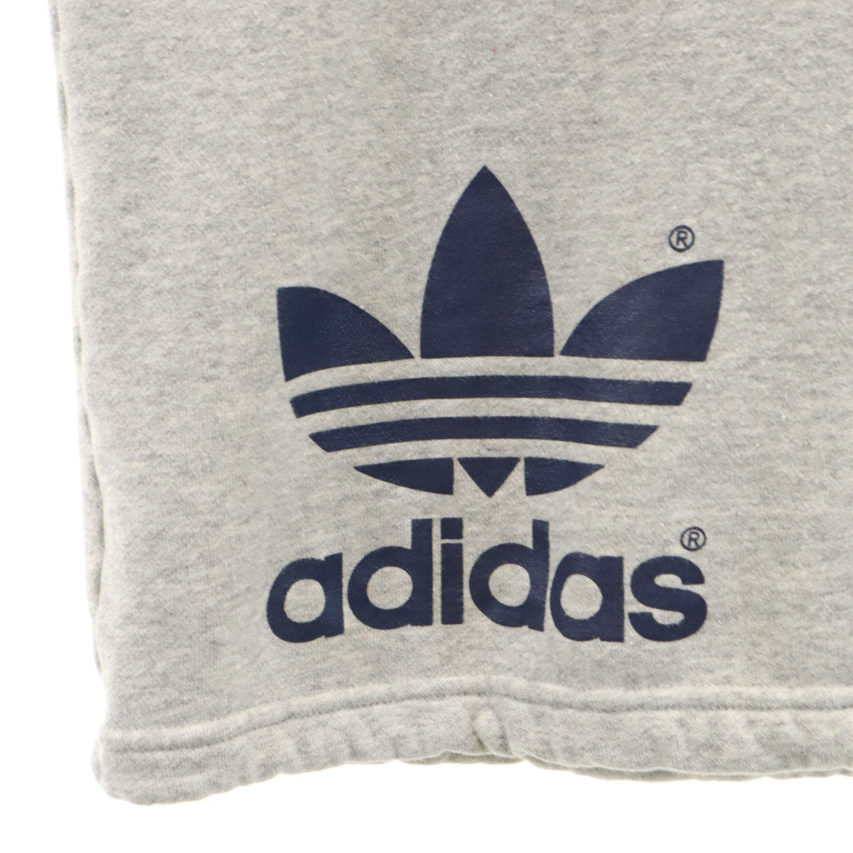 adidas アディダス 80s 日本製 ヴィンテージ トレフォイルロゴ 長袖 スウェット M-L グレー デサント トレーナー メンズ