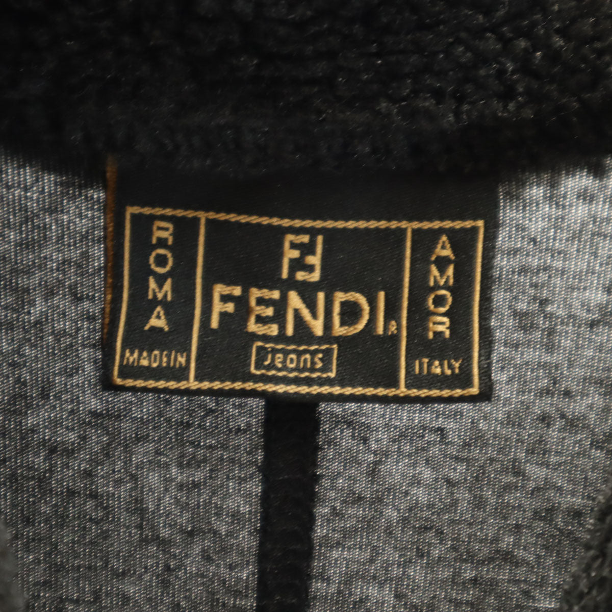 FENDI JEANS フェンディ ジーンズ イタリア製 長袖 Vネック カーディガン 40 チャコールグレー レディース
