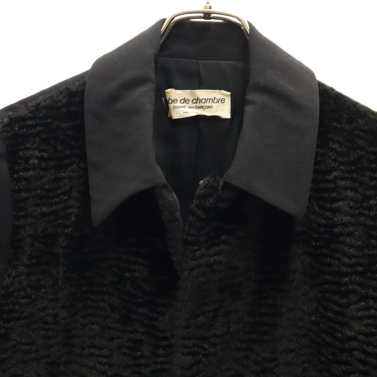 robe de chambre COMME des GARCONS ローブドシャンブルコムデギャルソン 90s 1997年 オールド フェイクファー切替 ジャケット ブラック レディース