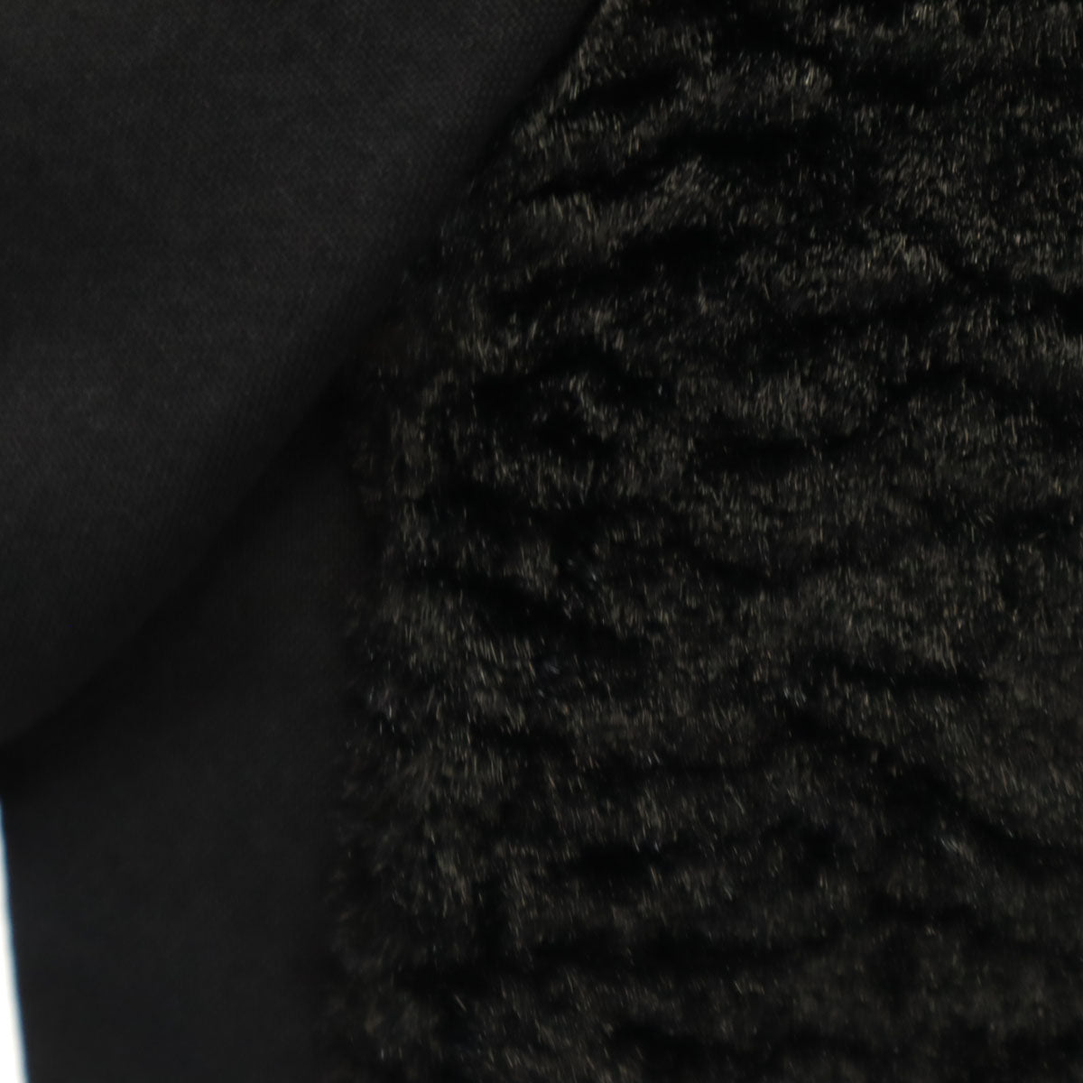 robe de chambre COMME des GARCONS ローブドシャンブルコムデギャルソン 90s 1997年 オールド フェイクファー切替 ジャケット ブラック レディース