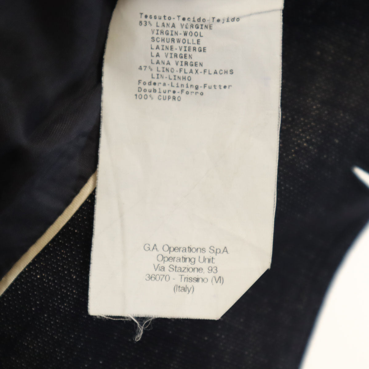 Emporio Armani エンポリオアルマーニ イタリア製 JOSE LINE テーラードジャケット 50 ネイビー ブレザー メンズ