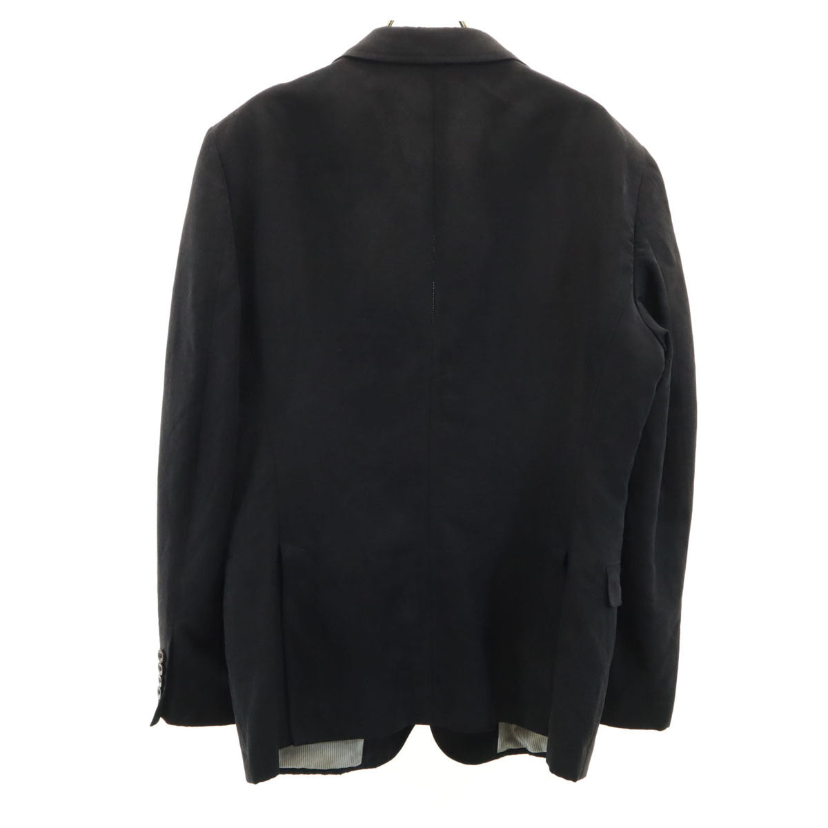 ARMANI COLLEZIONI アルマーニコレッツォーニ リネンブレンド M&M's テーラードジャケット 50 ブラック ブレザー メンズ