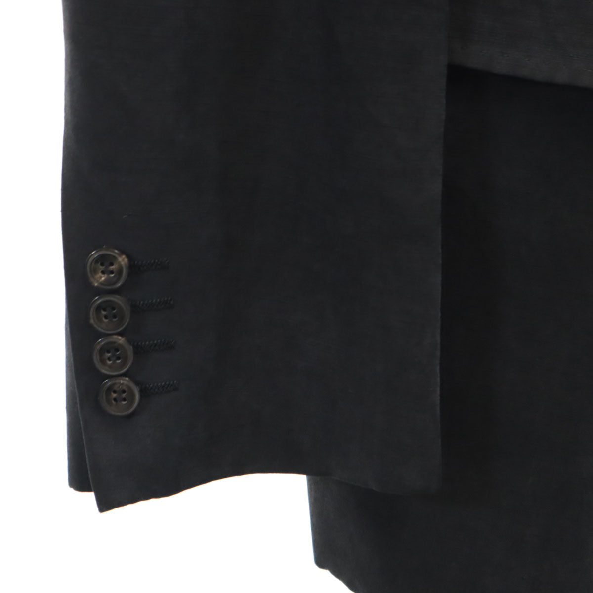 ARMANI COLLEZIONI アルマーニコレッツォーニ リネンブレンド M&M's テーラードジャケット 50 ブラック ブレザー メンズ