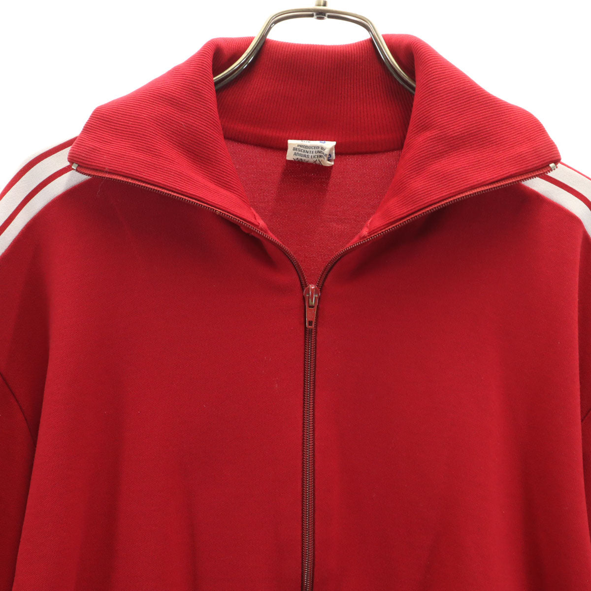 adidas アディダス 70s 西ドイツタグ デサント ヴィンテージ トラックジャケット 5 レッド ジャージ メンズ