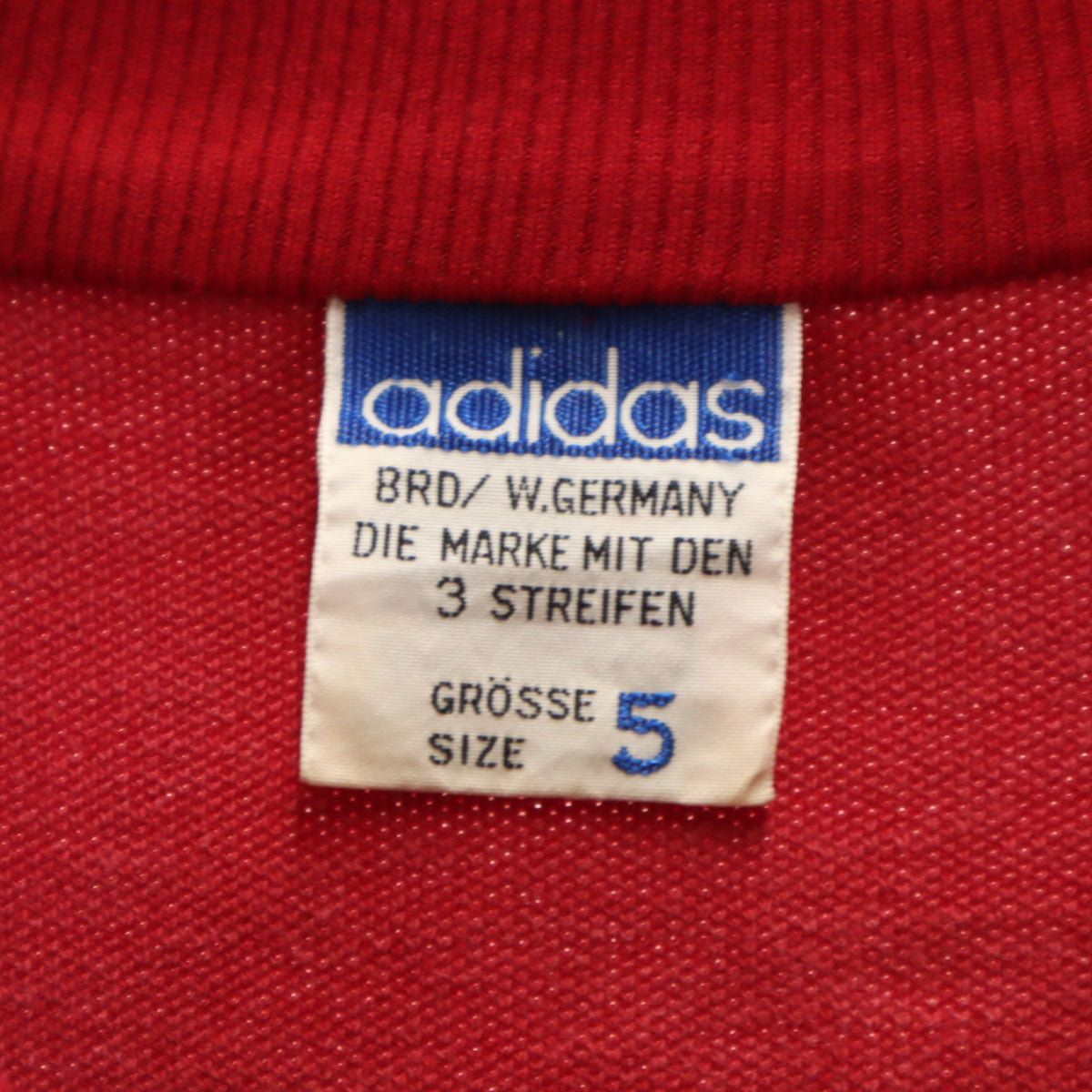 adidas アディダス 70s 西ドイツタグ デサント ヴィンテージ トラックジャケット 5 レッド ジャージ メンズ
