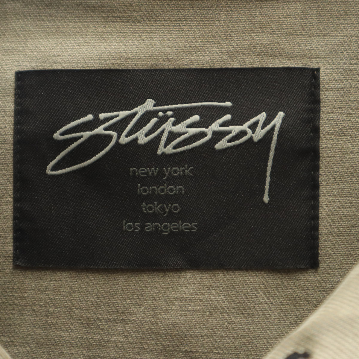 STUSSY ステューシー トラッカー ジャケット S グレージュ メンズ