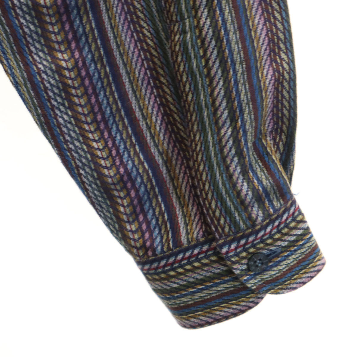Missoni ミッソーニ イタリア製 リネンブレンド ストライプ柄 長袖 シャツ 50 メンズ