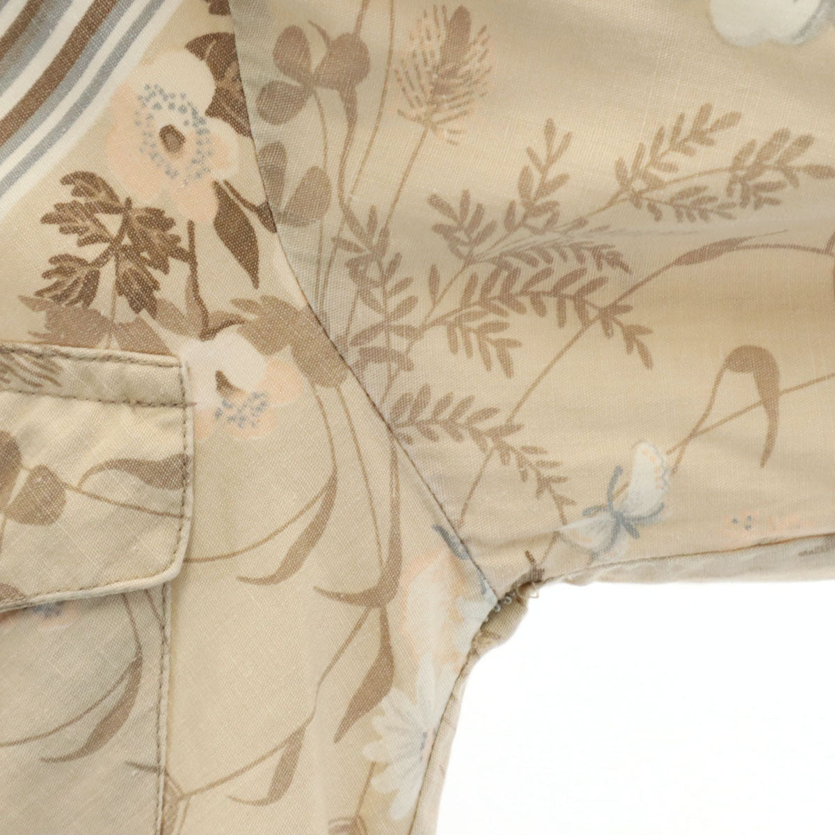 western trends by panhandle slim 70s 80s ヴィンテージ 花柄 長袖 ウエスタンシャツ S ベージュ メンズ