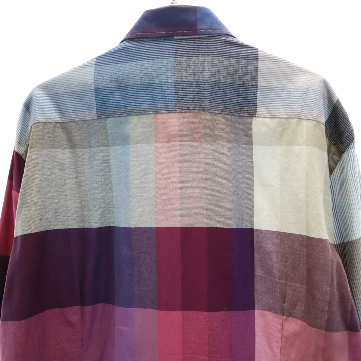 ETRO エトロ イタリア製 チェック柄 長袖 ボタンダウンシャツ 41 マルチ メンズ