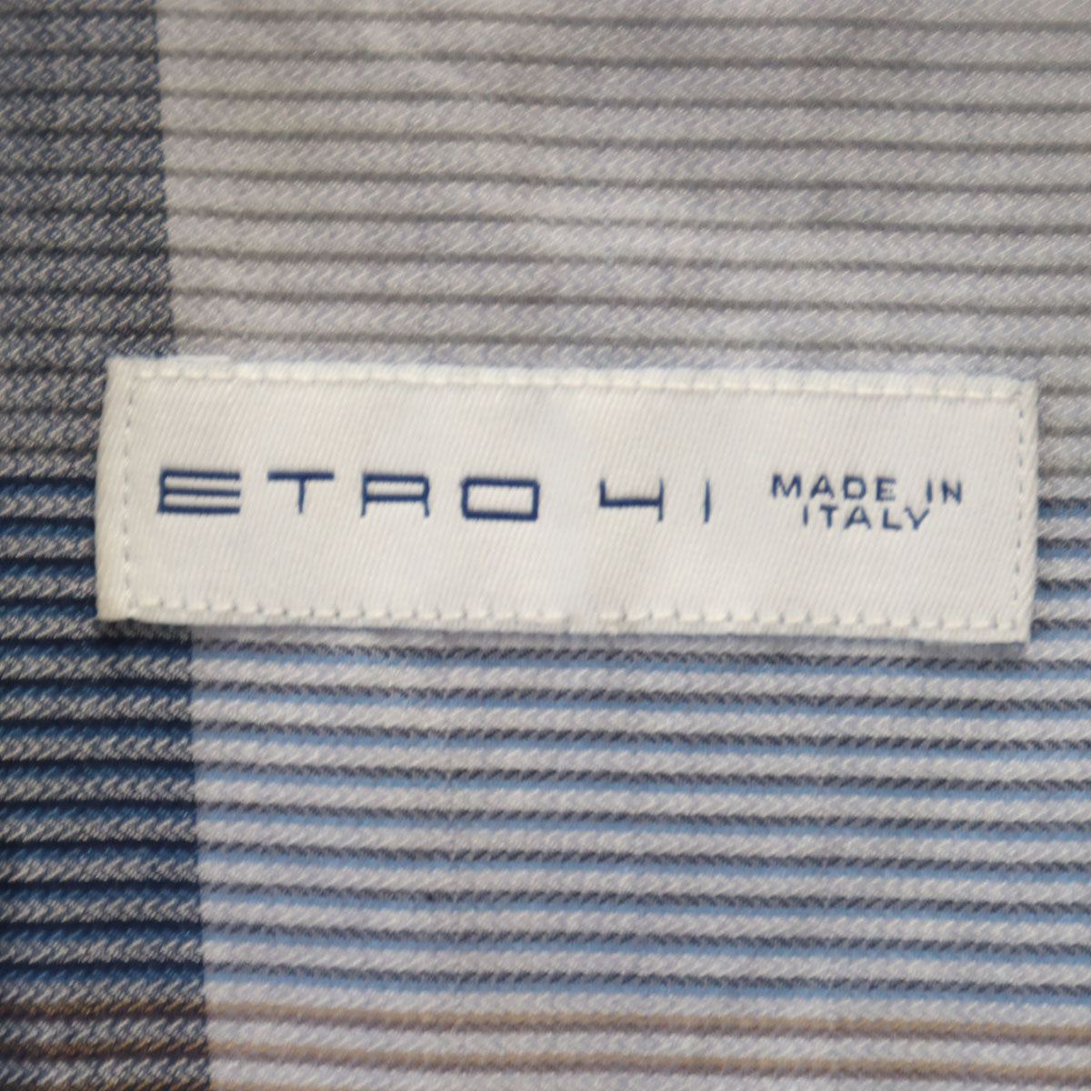 ETRO エトロ イタリア製 チェック柄 長袖 ボタンダウンシャツ 41 マルチ メンズ