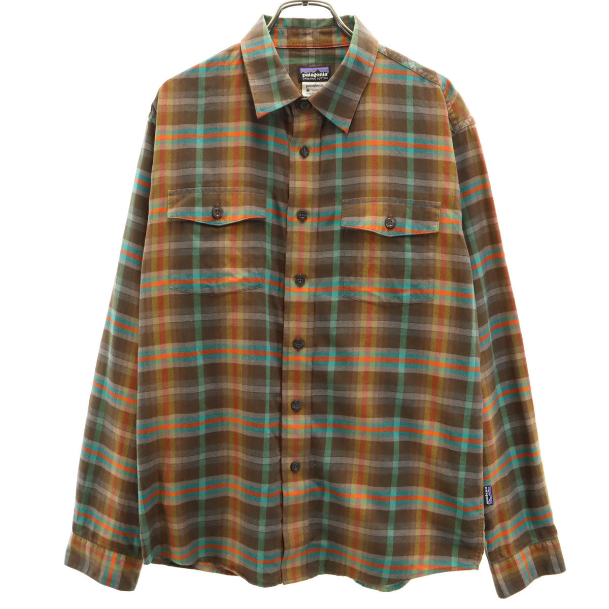 patagonia パタゴニア チェック柄 長袖 バックショット シャツ S ブラウン アウトドア 53856FA13 メンズ
