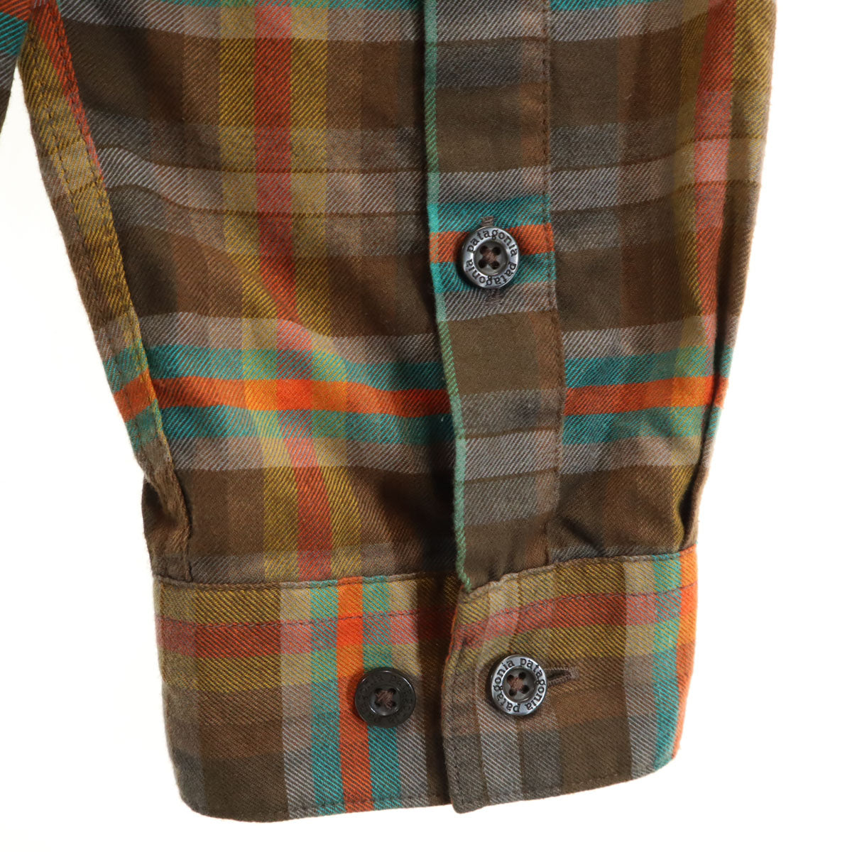 patagonia パタゴニア チェック柄 長袖 バックショット シャツ S ブラウン アウトドア 53856FA13 メンズ