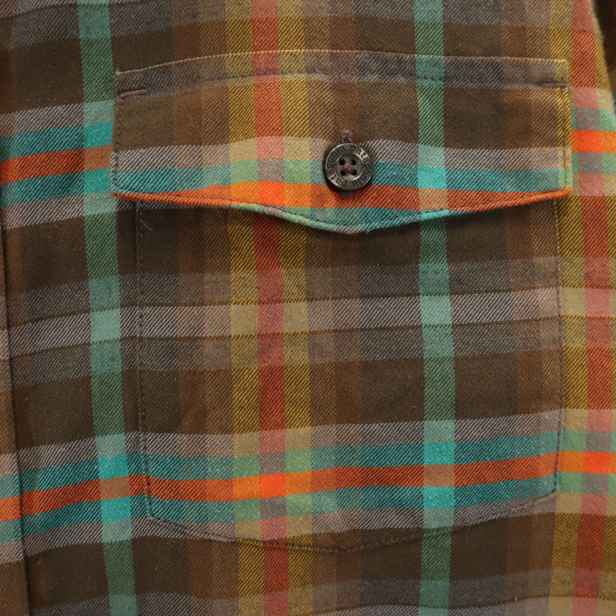 patagonia パタゴニア チェック柄 長袖 バックショット シャツ S ブラウン アウトドア 53856FA13 メンズ