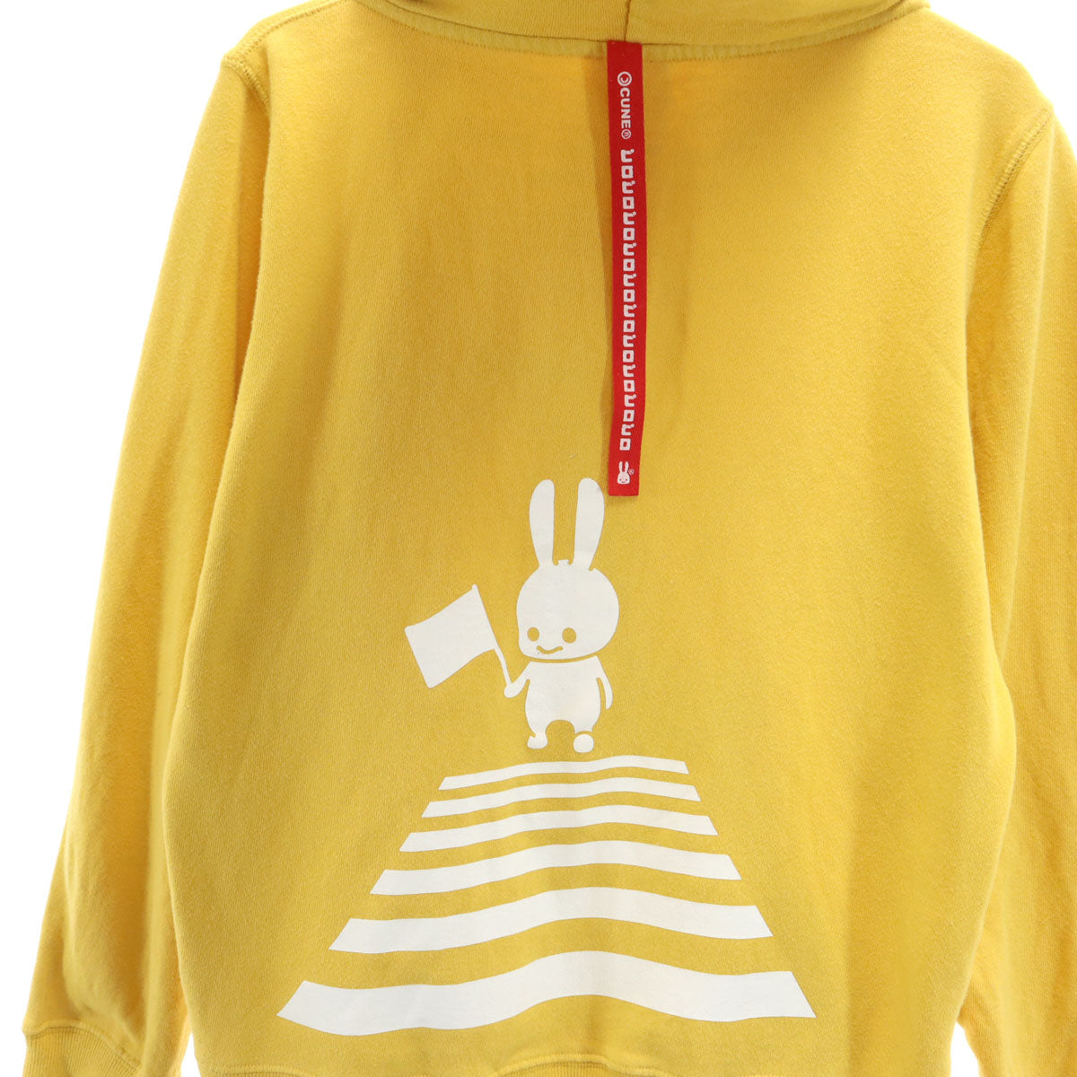 CUNE キューン 長袖 スウェット ジップパーカー S イエロー レディース