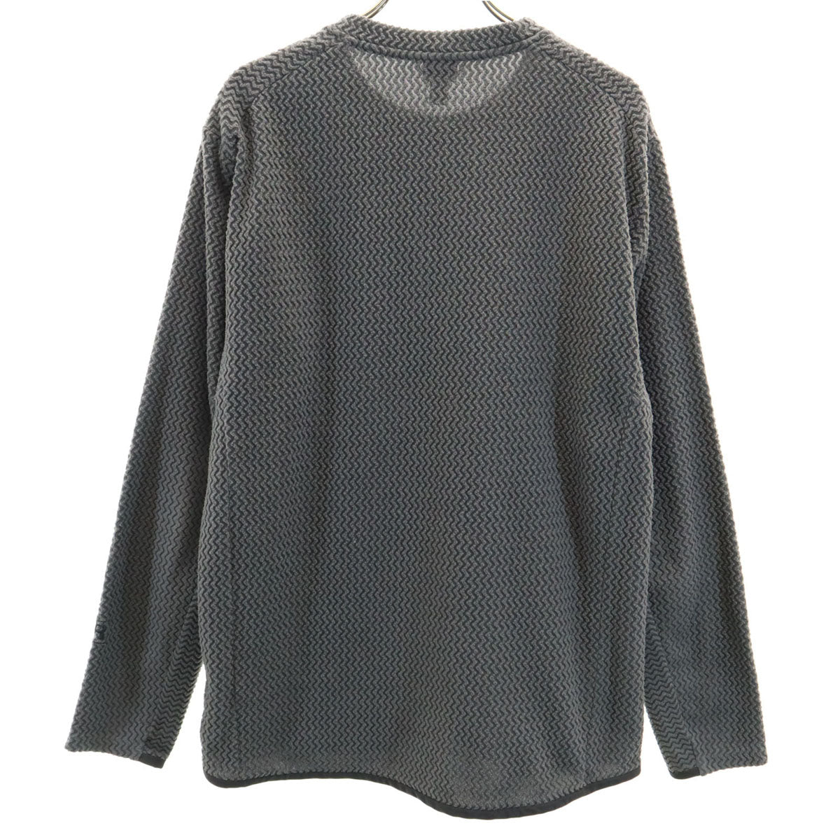 patagonia パタゴニア シェブロン柄 長袖 R1エアクルー ウェア M チャコールグレー フリース メンズ