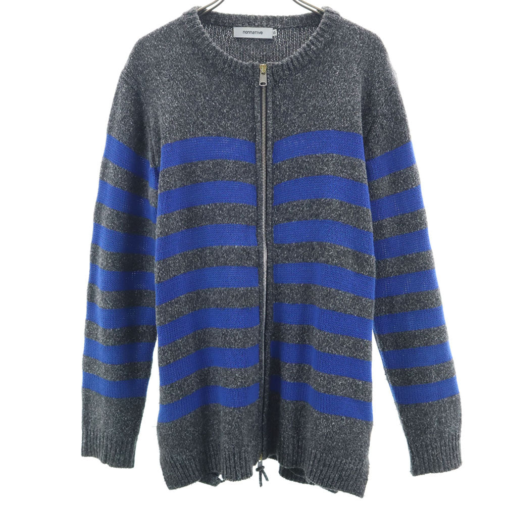 nonnative ノンネイティブ ボーダー柄 ニットジャケット 0 グレー メンズ