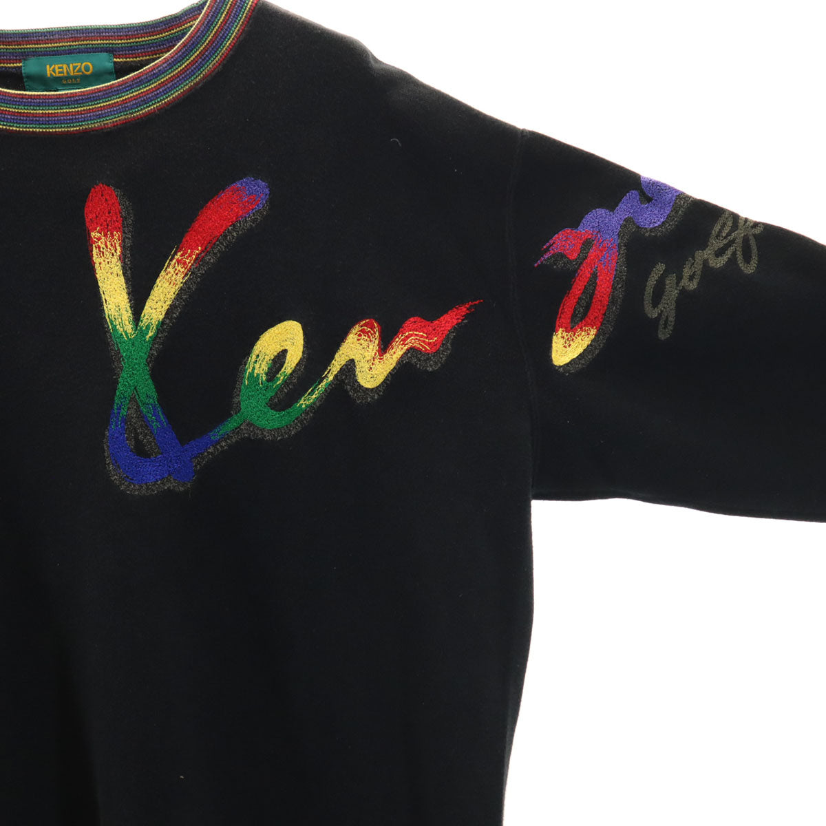 KENZO GOLF ケンゾーゴルフ 90s 日本製 オールド 長袖 トレーナー 2 ブラック メンズ