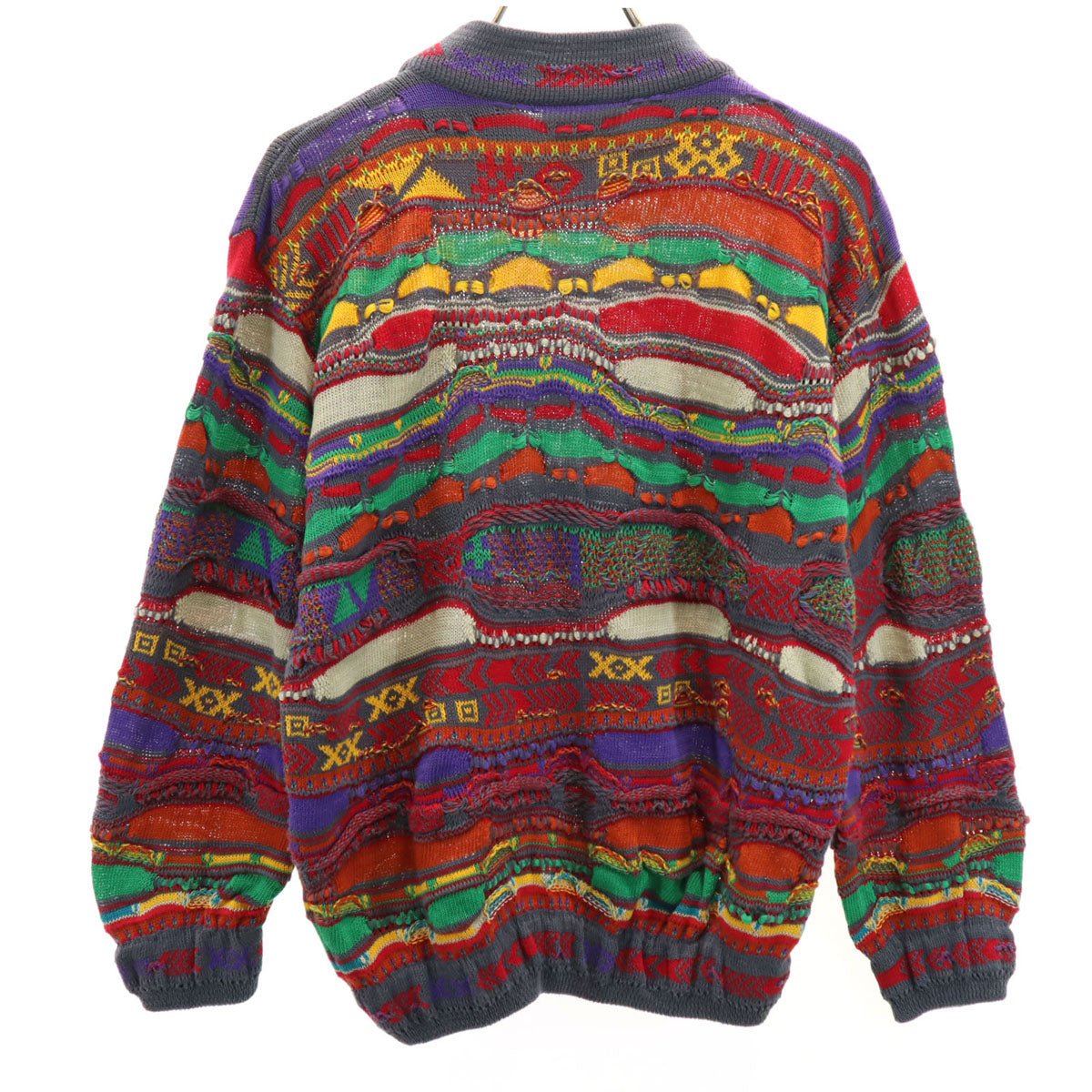 COOGI クージー オーストラリア製 総柄 長袖 3D ニット 12-14 マルチ セーター キッズ