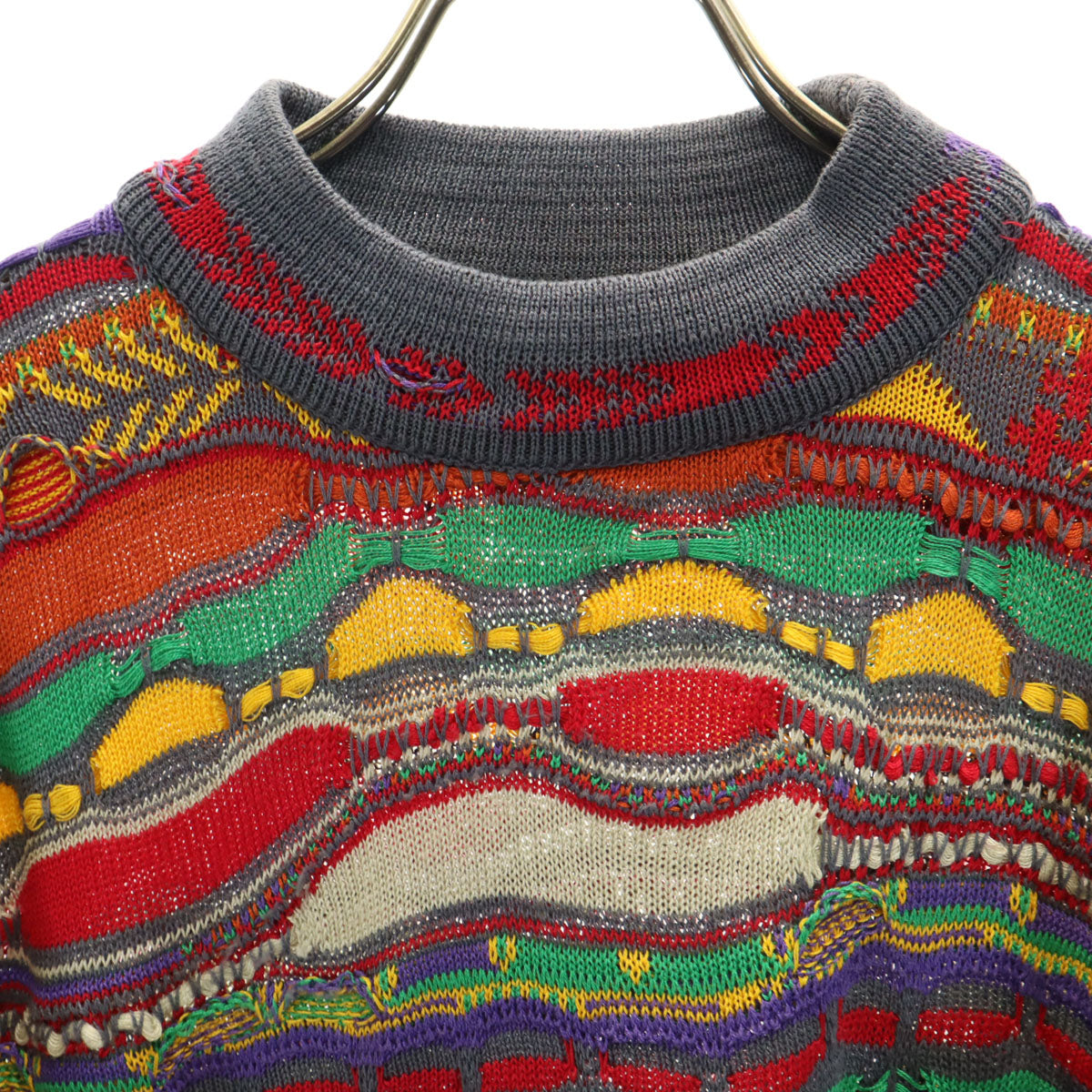 COOGI クージー オーストラリア製 総柄 長袖 3D ニット 12-14 マルチ セーター キッズ
