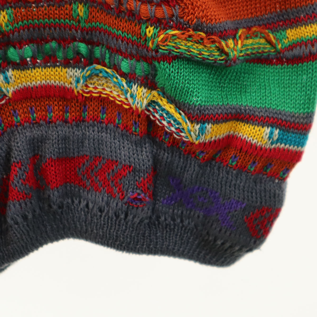 COOGI クージー オーストラリア製 総柄 長袖 3D ニット 12-14 マルチ セーター キッズ