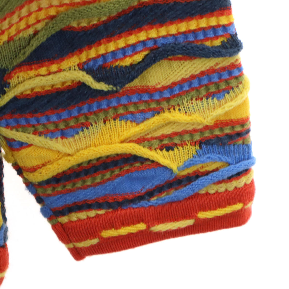 COOGI クージー オーストラリア製 総柄 長袖 3D ニット SS マルチ セーター メンズ