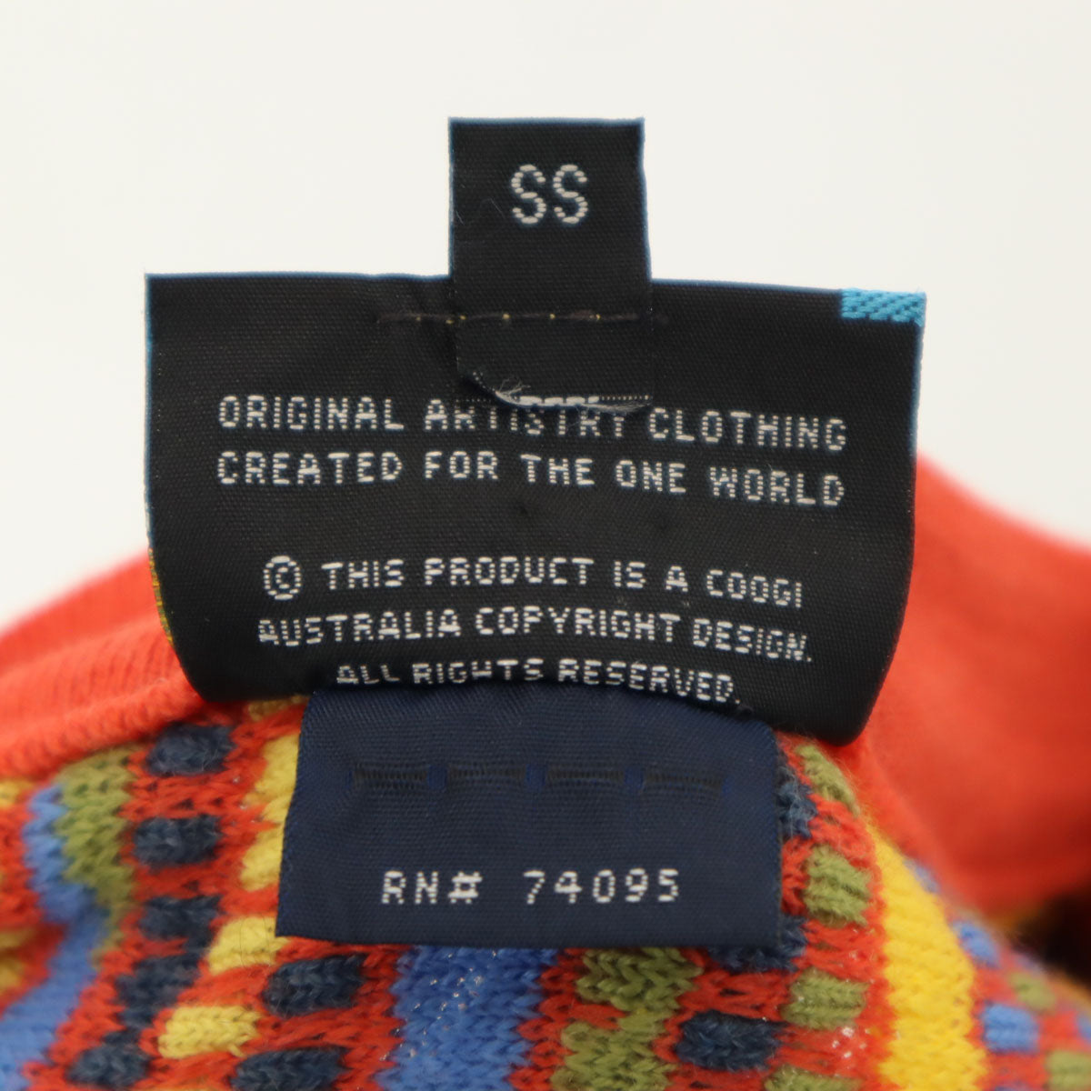 COOGI クージー オーストラリア製 総柄 長袖 3D ニット SS マルチ セーター メンズ