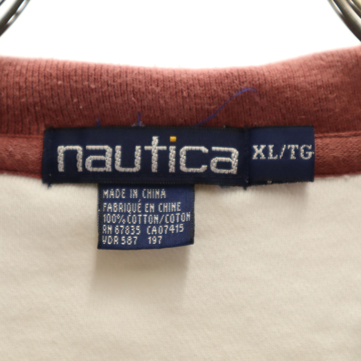 NAUTICA ノーティカ 90s オールド 長袖 ハーフジップ スウェット XL グレー メンズ