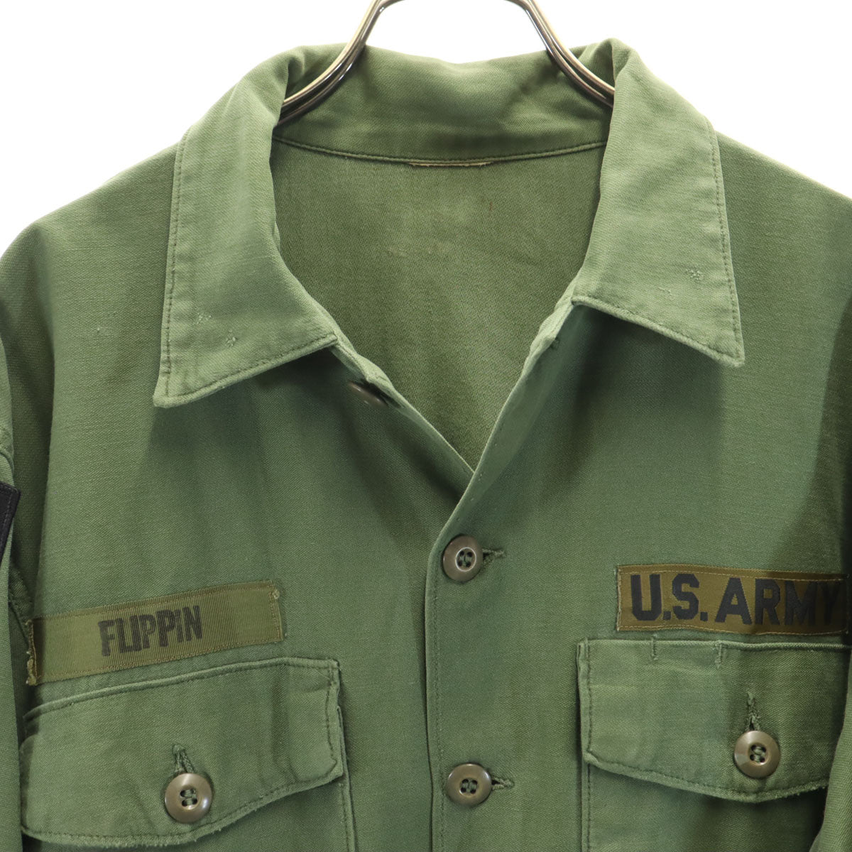 US ARMY アメリカ軍 60s ヴィンテージ DSA 長袖 ミリタリーシャツ カーキ メンズ