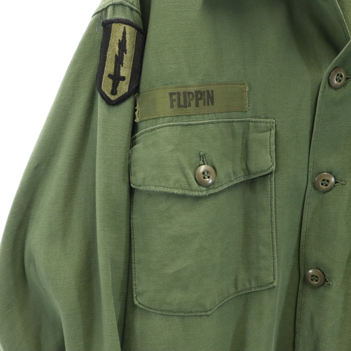 US ARMY アメリカ軍 60s ヴィンテージ DSA 長袖 ミリタリーシャツ カーキ メンズ