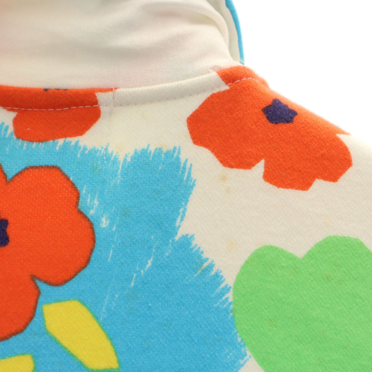 YVES SAINT LAURENT イヴサンローラン 90s 日本製 オールド 花柄 長袖 スウェット ワンピース 130 マルチ キッズ