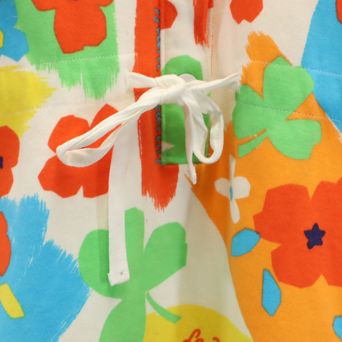 YVES SAINT LAURENT イヴサンローラン 90s 日本製 オールド 花柄 長袖 スウェット ワンピース 130 マルチ キッズ