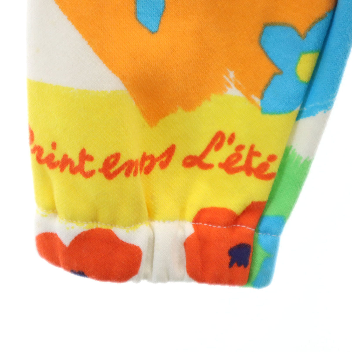 YVES SAINT LAURENT イヴサンローラン 90s 日本製 オールド 花柄 長袖 スウェット ワンピース 130 マルチ キッズ