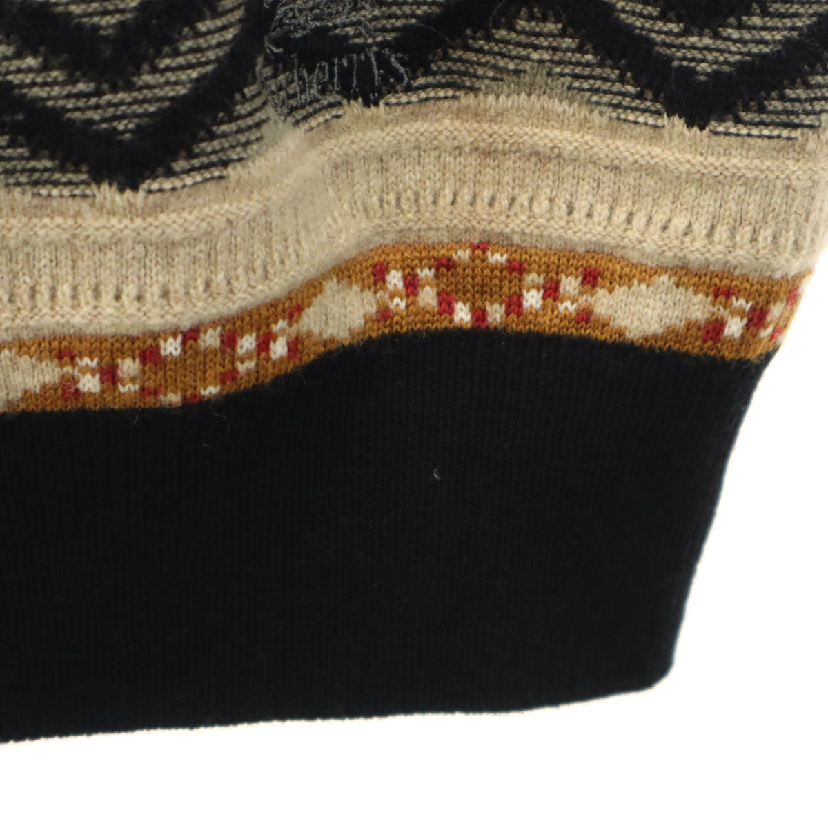 Burberrys バーバリーズ 90s 日本製 カシミヤブレンド オールド 長袖 3D ニット L グレージュ セーター メンズ