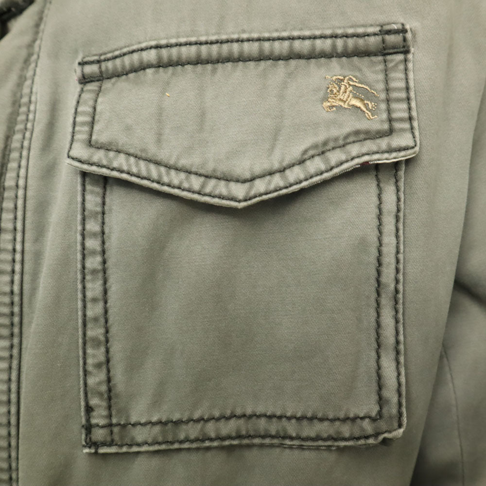 BURBERRY BLACK LABEL バーバリーブラックレーベル ミリタリージャケット LL カーキ 三陽商会 メンズ