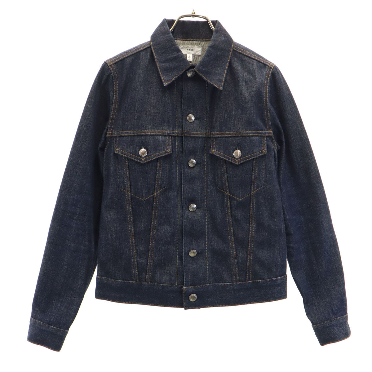 HYKE ハイク 日本製 デニムジャケット 2 ネイビー系 ジージャン レディース