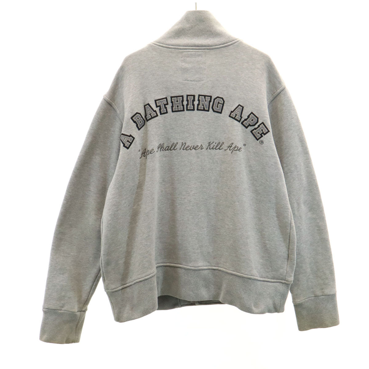 A BATHING APE アベイシングエイプ 日本製 スウェット スタジャン M グレー 裏起毛 メンズ