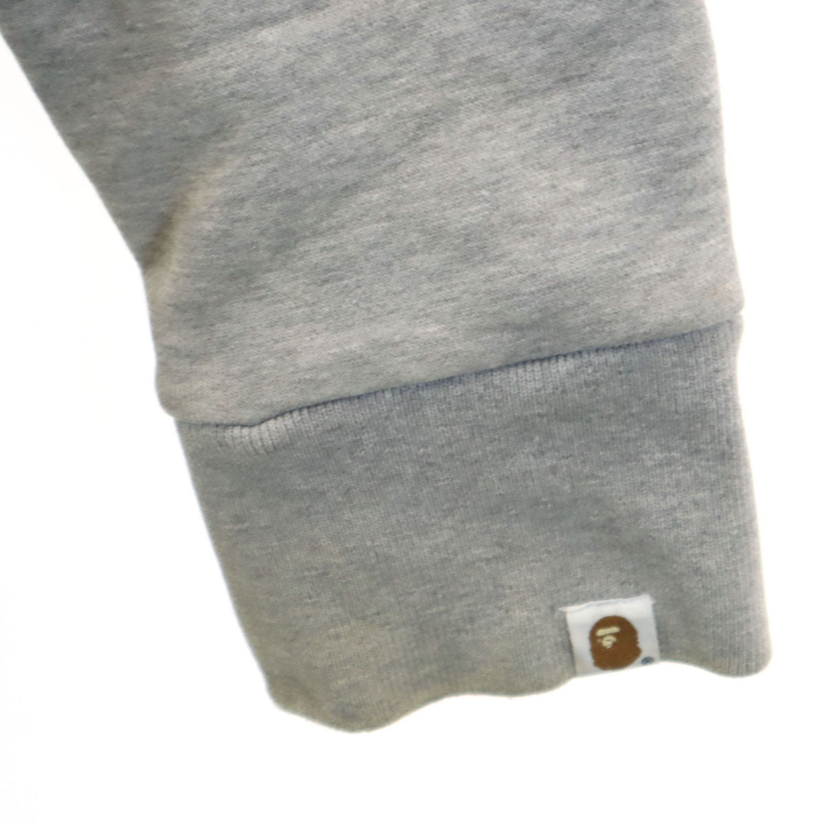 A BATHING APE アベイシングエイプ 日本製 スウェット スタジャン M グレー 裏起毛 メンズ