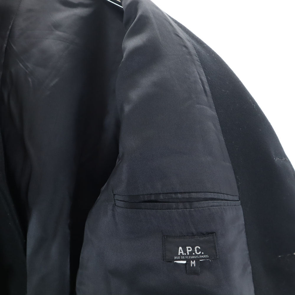 A.P.C. アーペーセー ダブルブレスト ピーコート M ブラック メンズ