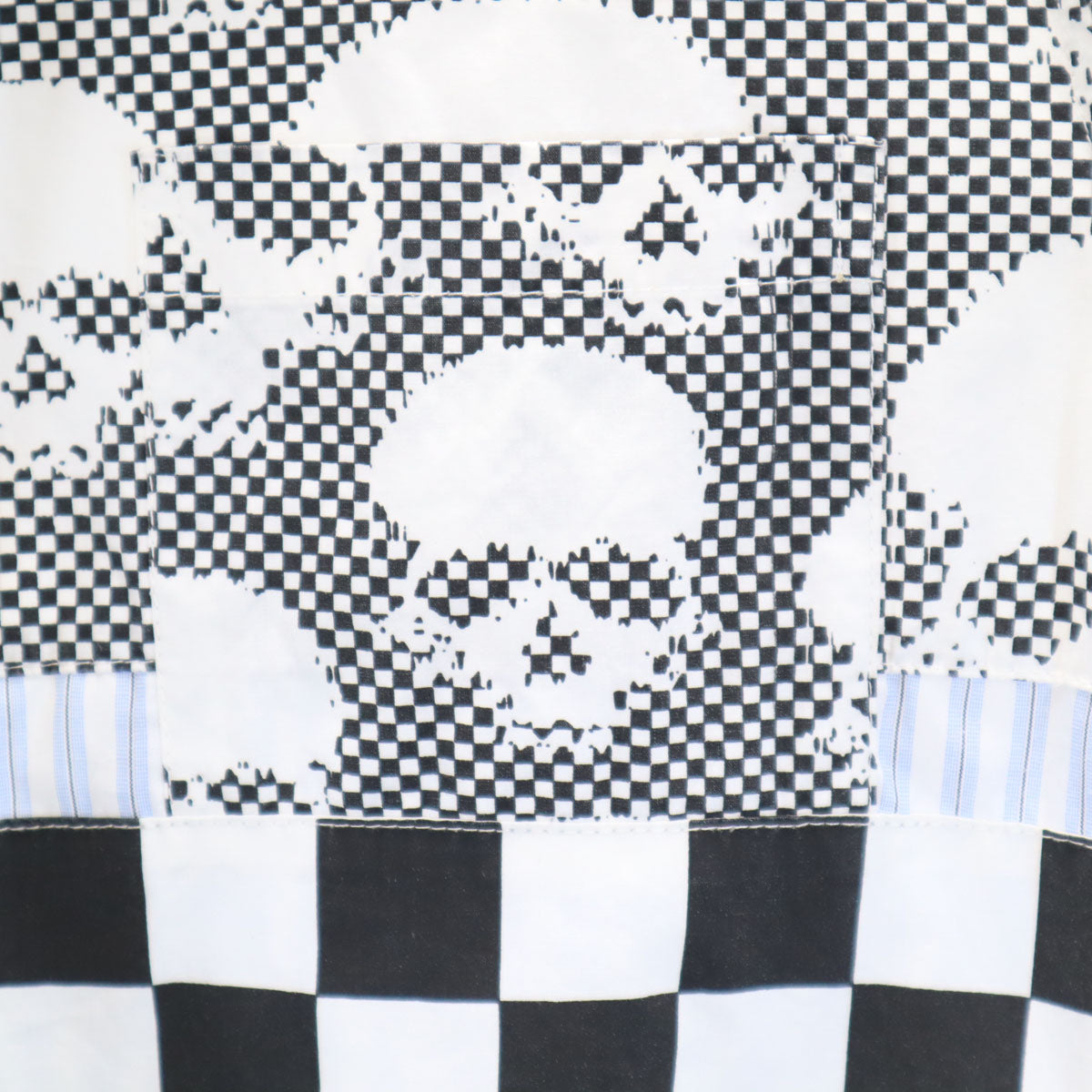 COMME des GARCONS HOMME PLUS コムデギャルソンオムプリュス 日本製 総柄 長袖 シャツ M ドクロ メンズ