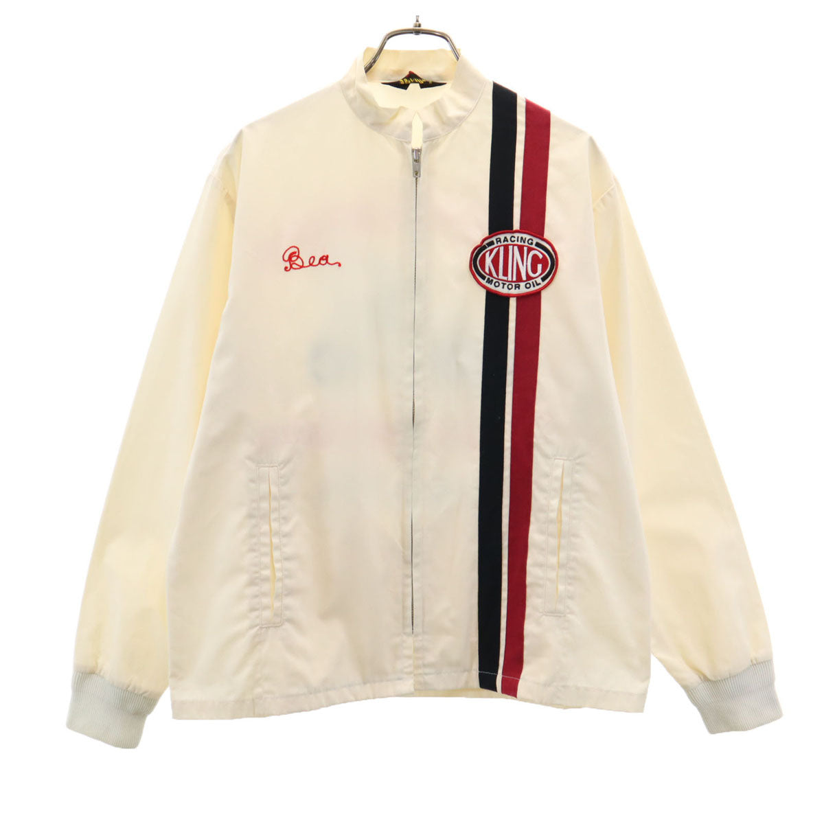 WAREHOUSE ウェアハウス バック刺繍 レーシング ジャケット M アイボリー メンズ