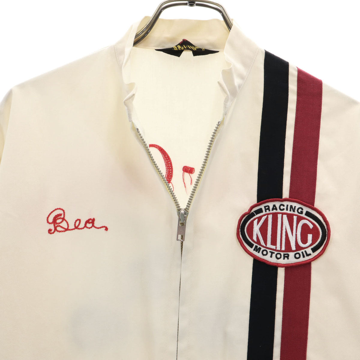 WAREHOUSE ウェアハウス バック刺繍 レーシング ジャケット M アイボリー メンズ