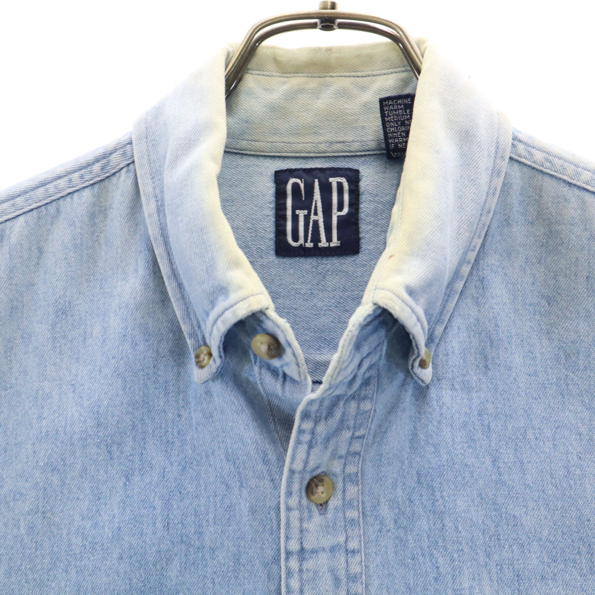 GAP ギャップ 90s 韓国製 オールド 長袖 ボタンダウン デニムシャツ M メンズ