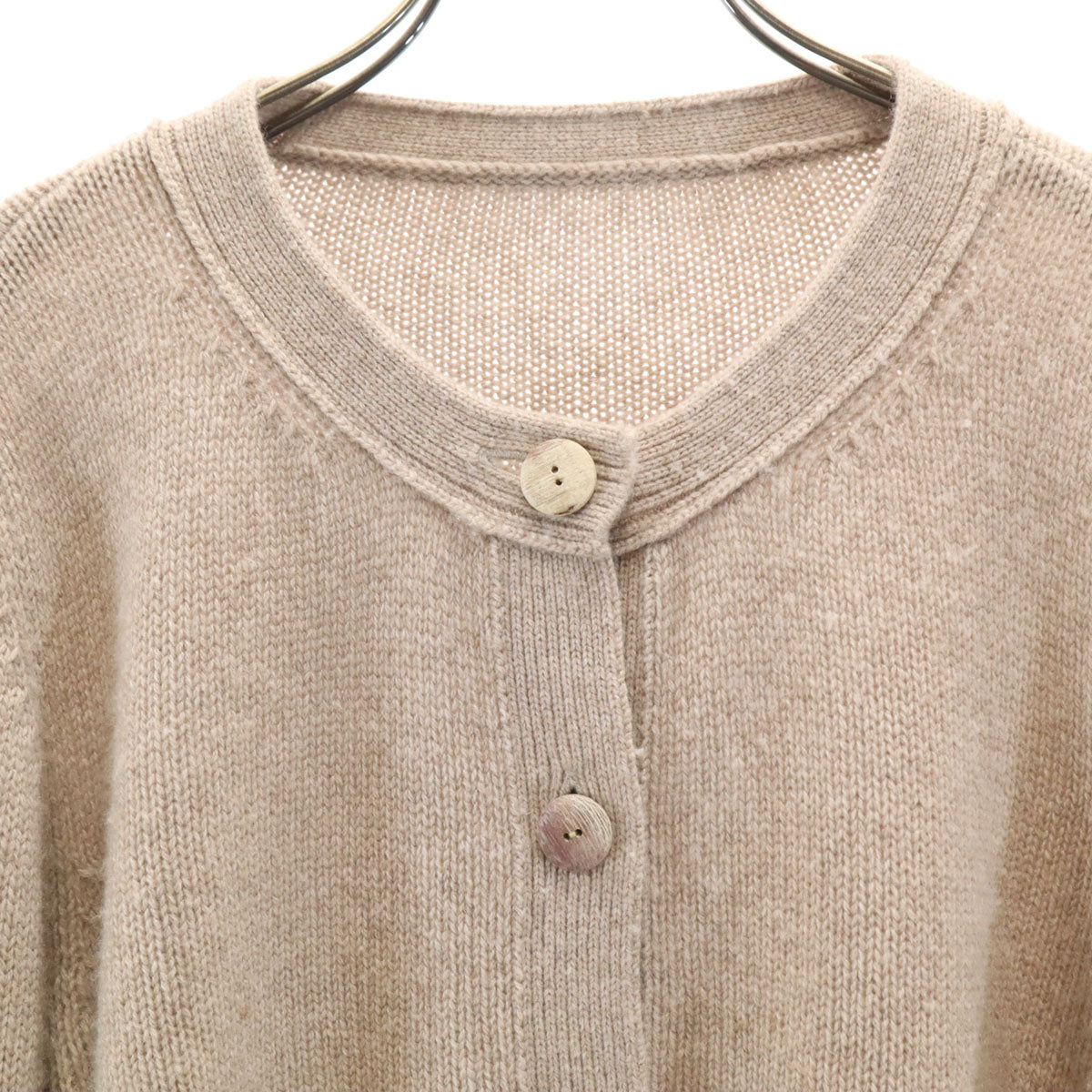 FOXEY フォクシー 日本製 カシミヤ100% 長袖 ショート丈 ニットカーディガン 42 ブラウン レディース