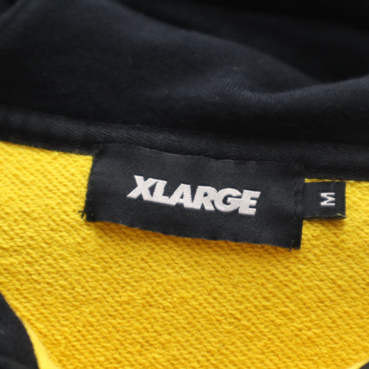 XLARGE エクストララージ 長袖 ハーフジップ スウェットパーカー M イエロー メンズ